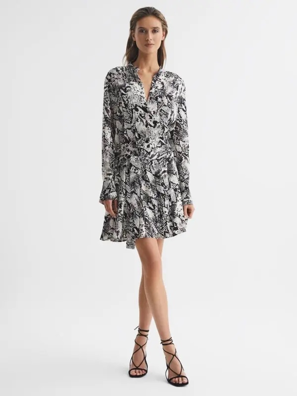 REISS 
Scarlett Animal Print Mini Dress